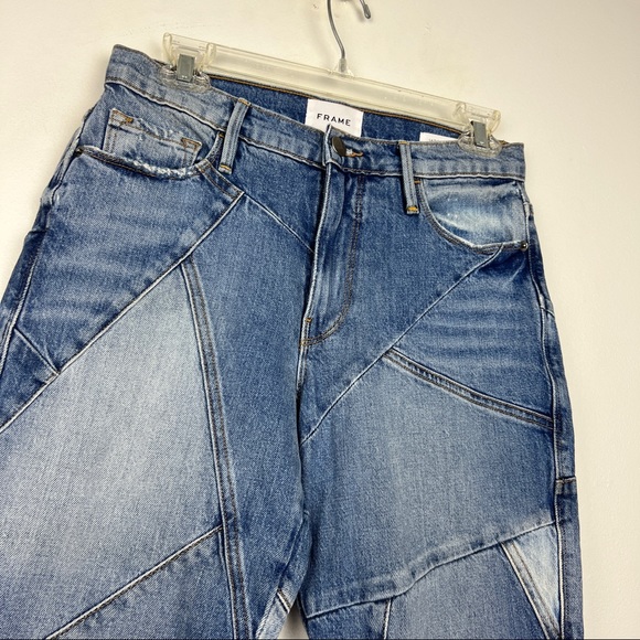 FRAME Sylvie Kick Boot Duncan Mixed Media Flared Jeans - Picture 5 of 8